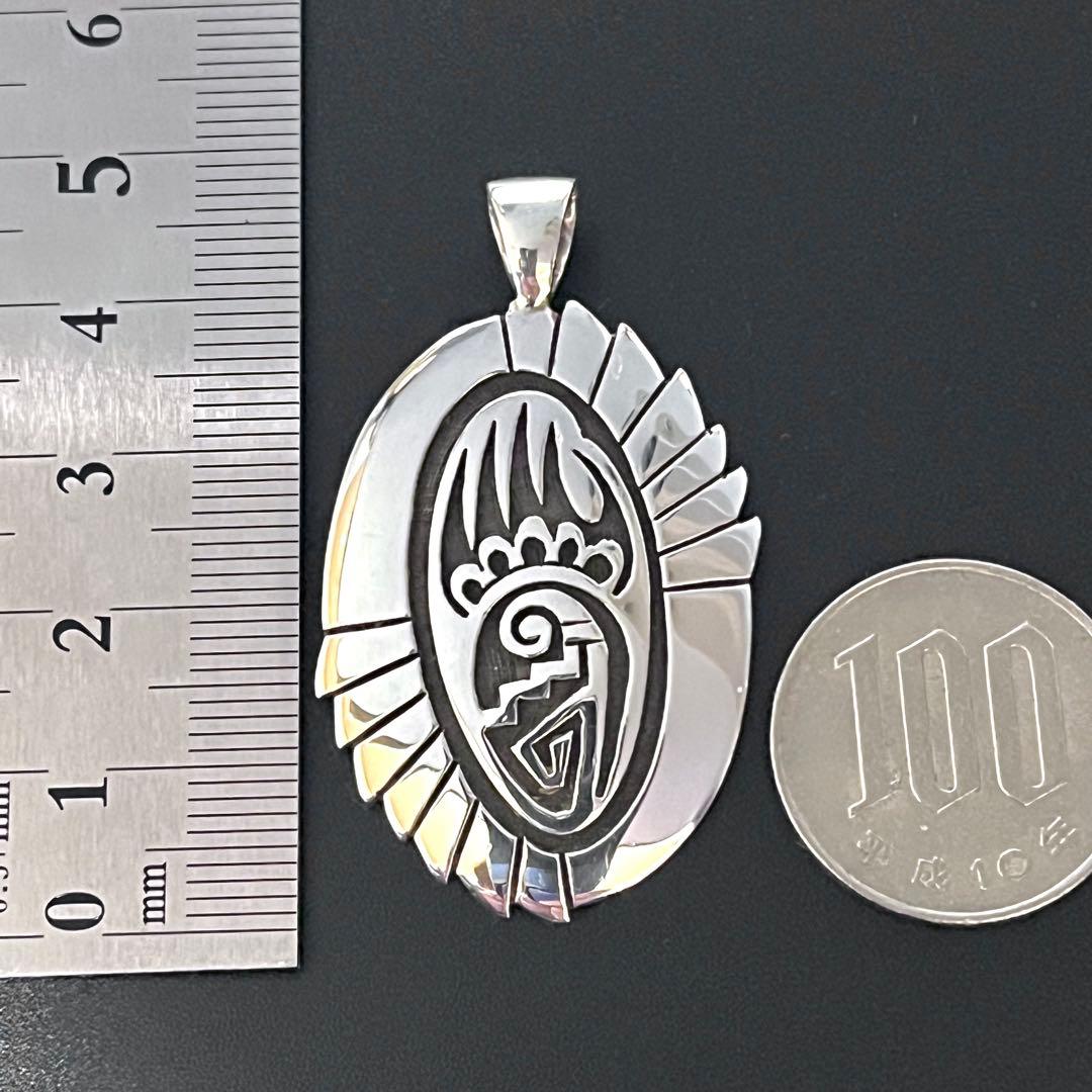 美品 HOPI ホピ族 ミッチェルソッキーマ ベアパウ オーバレイ ペンダント