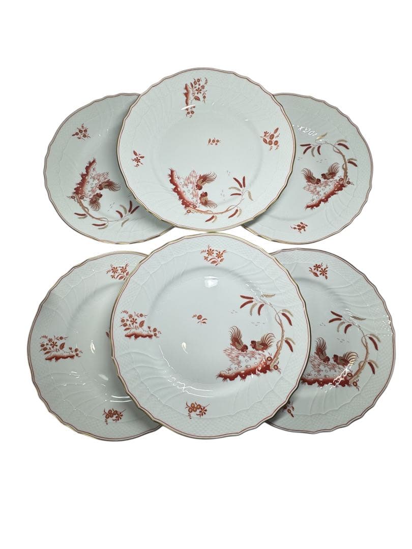 【希少】Richard Ginori レッドコック プレート 6枚セット