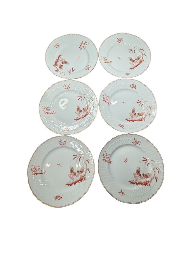 【希少】Richard Ginori レッドコック プレート 6枚セット