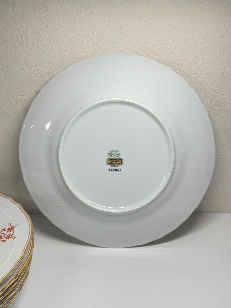 【希少】Richard Ginori レッドコック プレート 6枚セット
