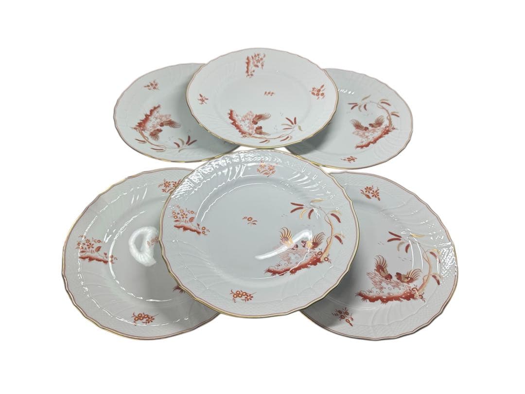 【希少】Richard Ginori レッドコック プレート 6枚セット