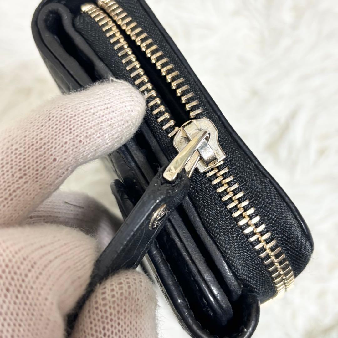 極美品✨グッチ　長財布　オーガナイザー　マイクロシマ　ラウンドファスナー