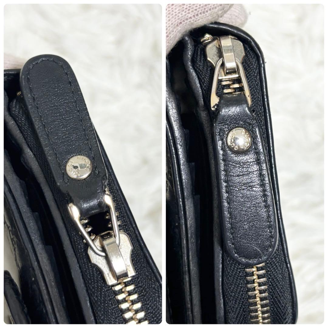 極美品✨グッチ　長財布　オーガナイザー　マイクロシマ　ラウンドファスナー