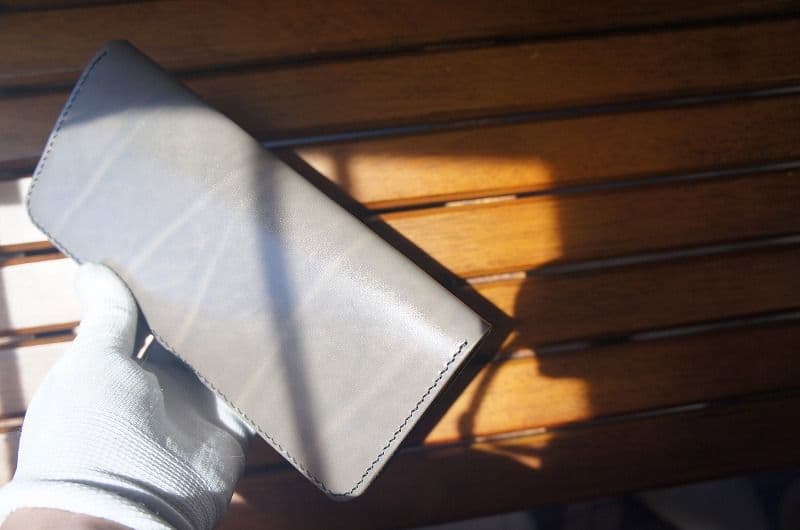 【送料無料】ルガトショルダーのロングウォレット【ライトグレー】