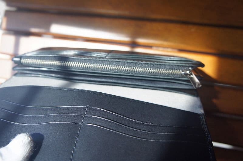 【送料無料】ルガトショルダーのロングウォレット【ライトグレー】