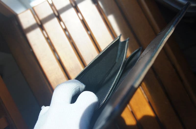 【送料無料】ルガトショルダーのロングウォレット【ライトグレー】