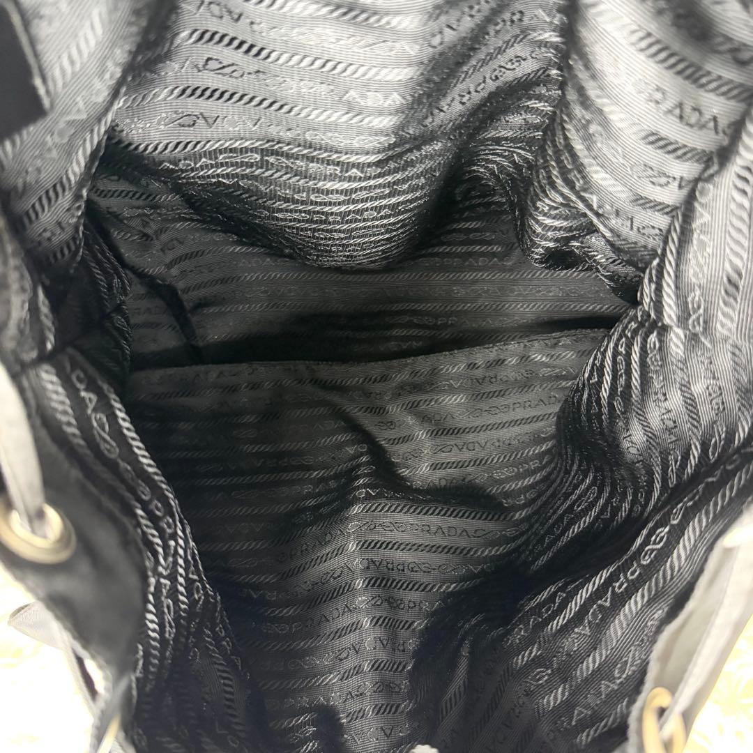 PRADA プラダ リュック バックパック 三角ロゴ 巾着 ナイロン 黒