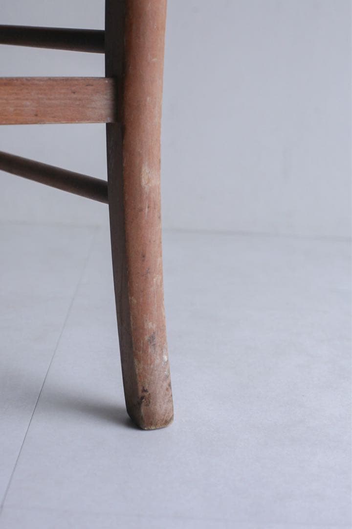 【SALE品】　フランス　ラッシュ編みチェア　無垢材　ダイニングチェア　古家具