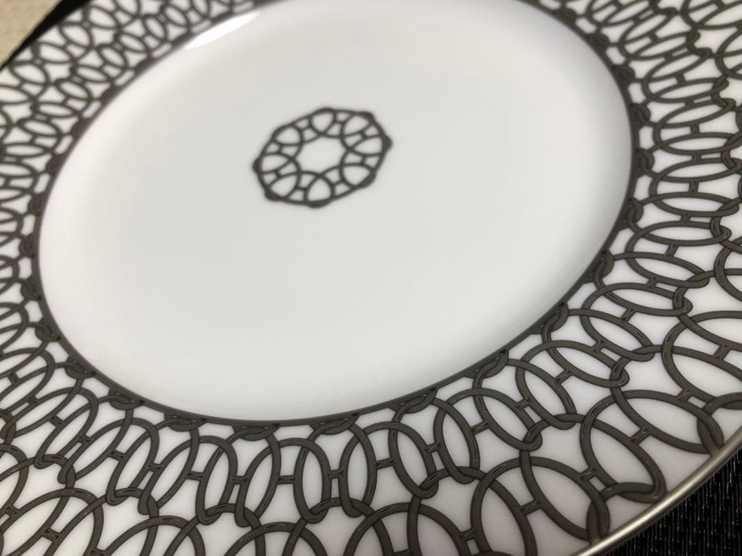 エルメス　フィルダルジャン  ホワイト　デザートプレート　4枚