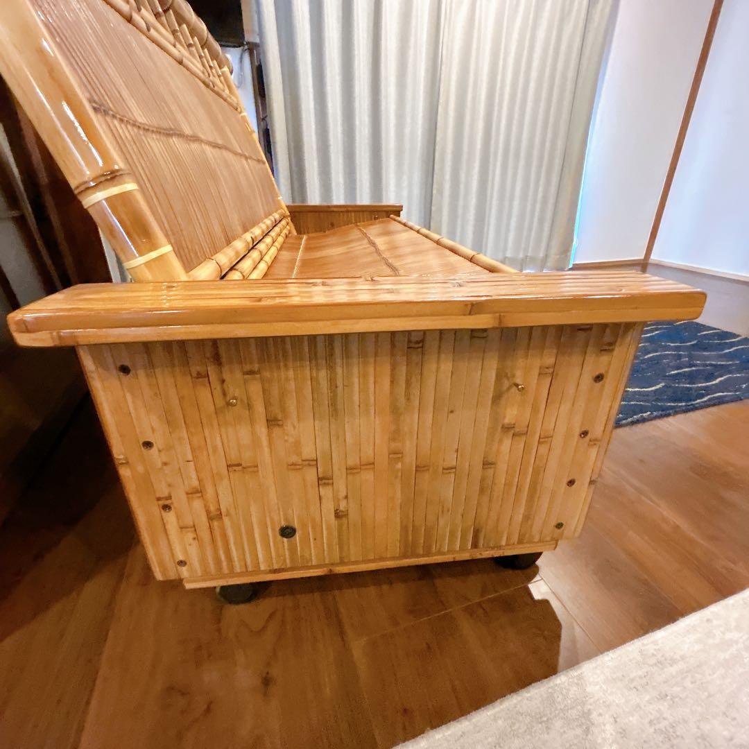 竹製 ソファー 梅里竹芸 美品