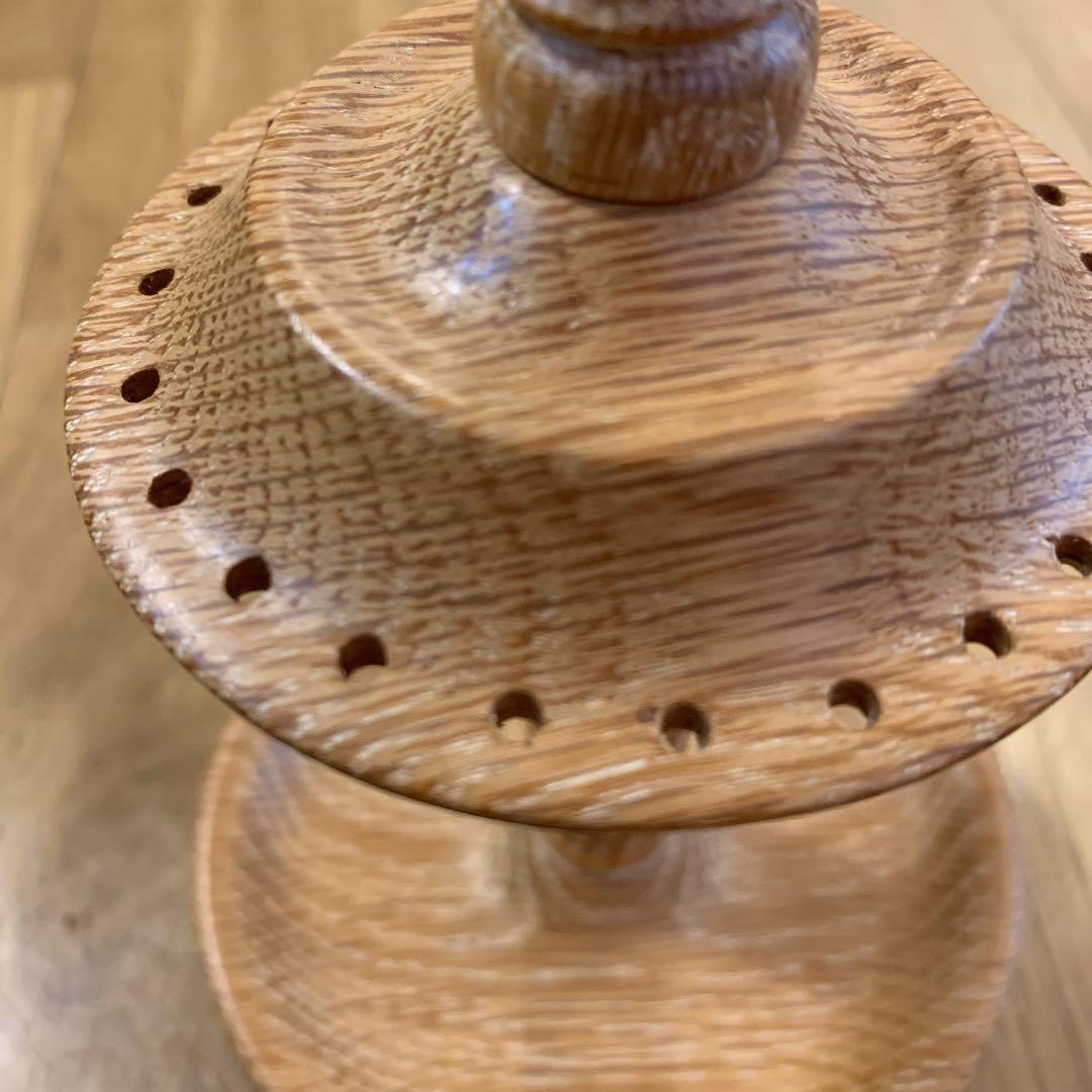ピアススタンド　未使用　オーク材　北欧／ナチュラルインテリアに 匿名配送