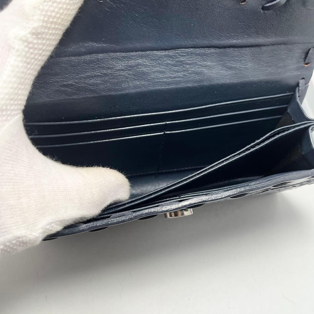 【未使用】グレースコンチネンタル 長財布 カービングトライブズ 紺 入手困難