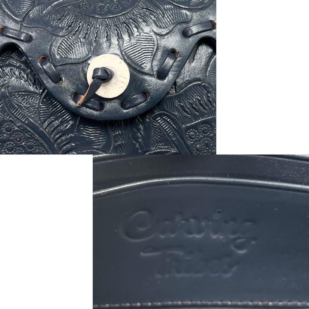 【未使用】グレースコンチネンタル 長財布 カービングトライブズ 紺 入手困難