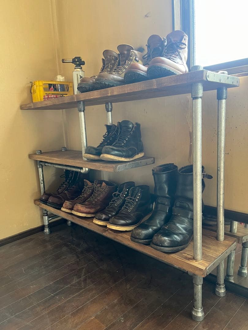 オープンシェルフ　インダストリアル　棚