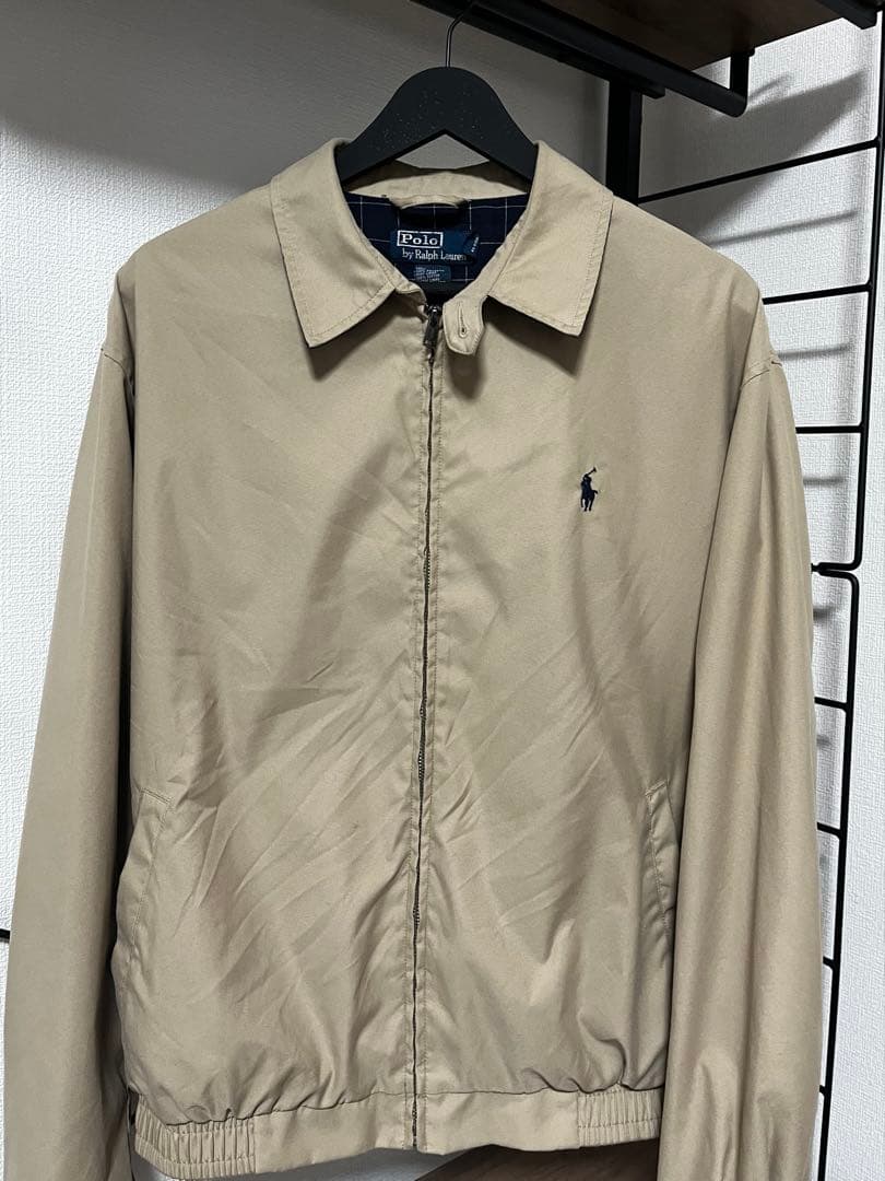 ラルフローレン スイングトップ L ベージュ 裏地チェック ブルゾン