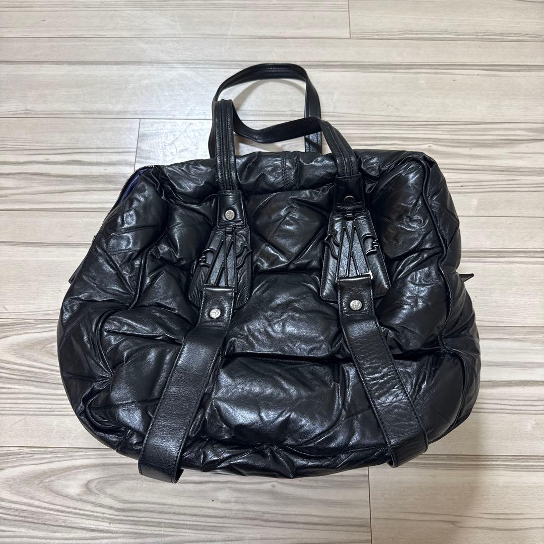 MONCLER ブラック ボストンバッグ