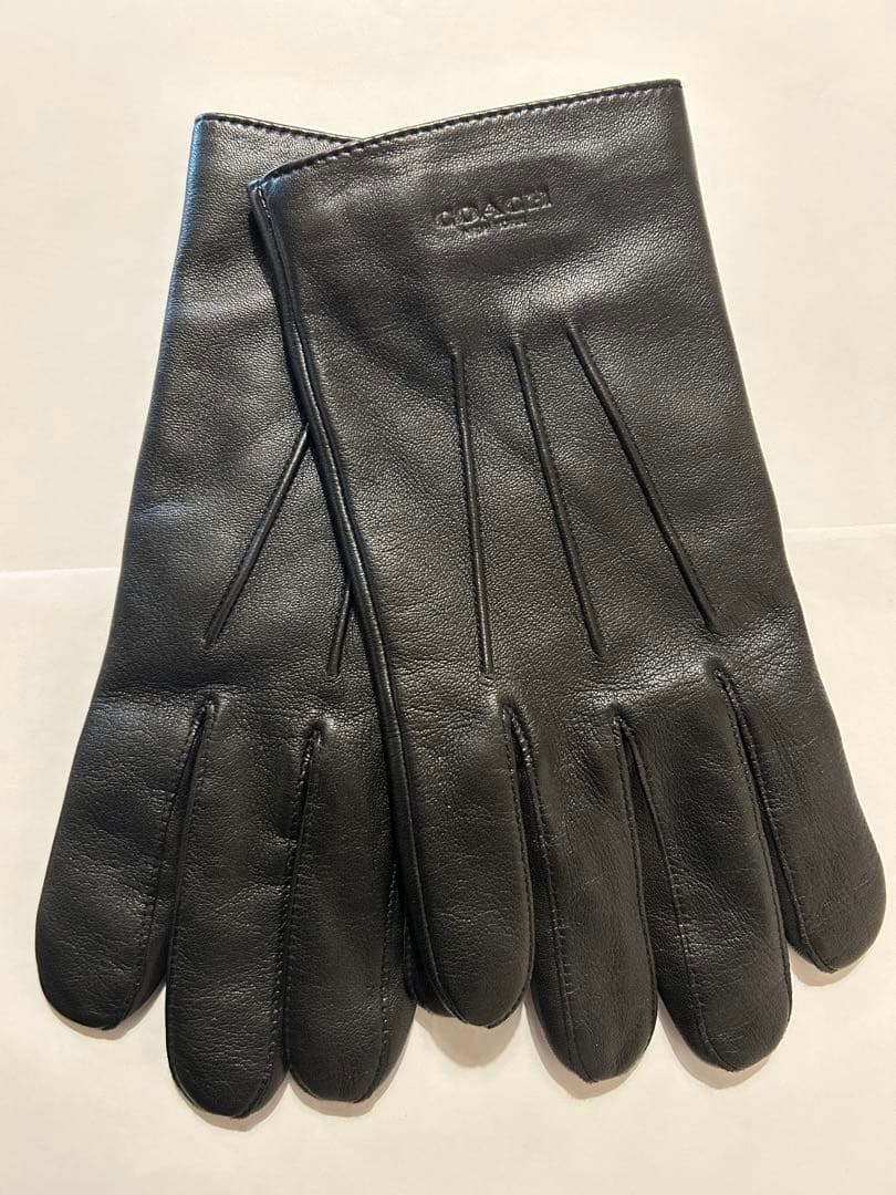 【COACH】 黒 レザー手袋　サイズM スマホ対応