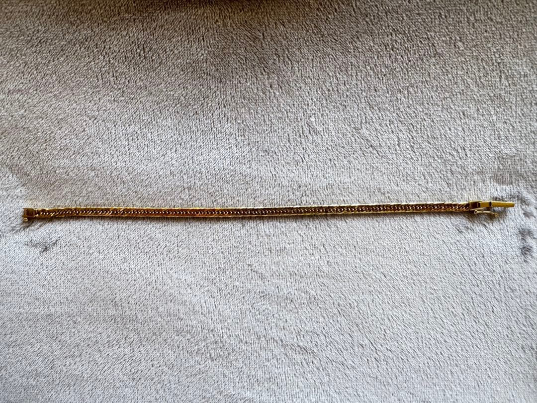 K18金 8面トリプル ブレスレット