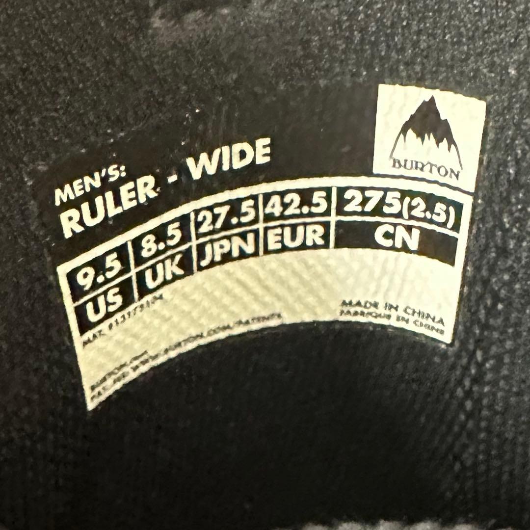 BURTON RULER ブラック メンズ　スノーボードブーツ　 27.5cm