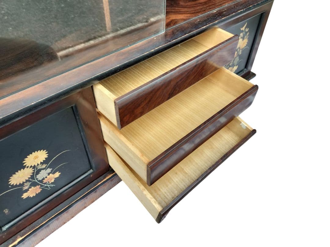 昭和レトロ　茶箪笥　木製収納キャビネット　ヴィンテージ