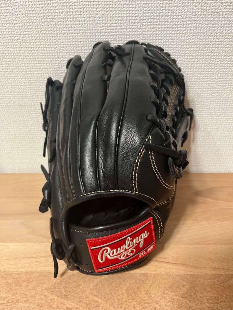 【にゃん】Rawlings 軟式グローブ 黒