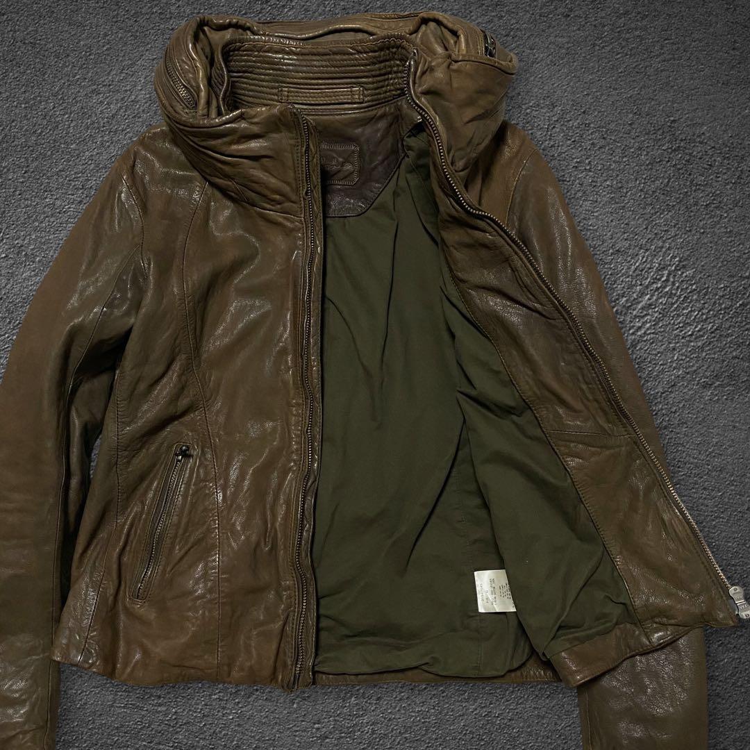 ジャケット・アウター goa Bono big hooded leather jacket