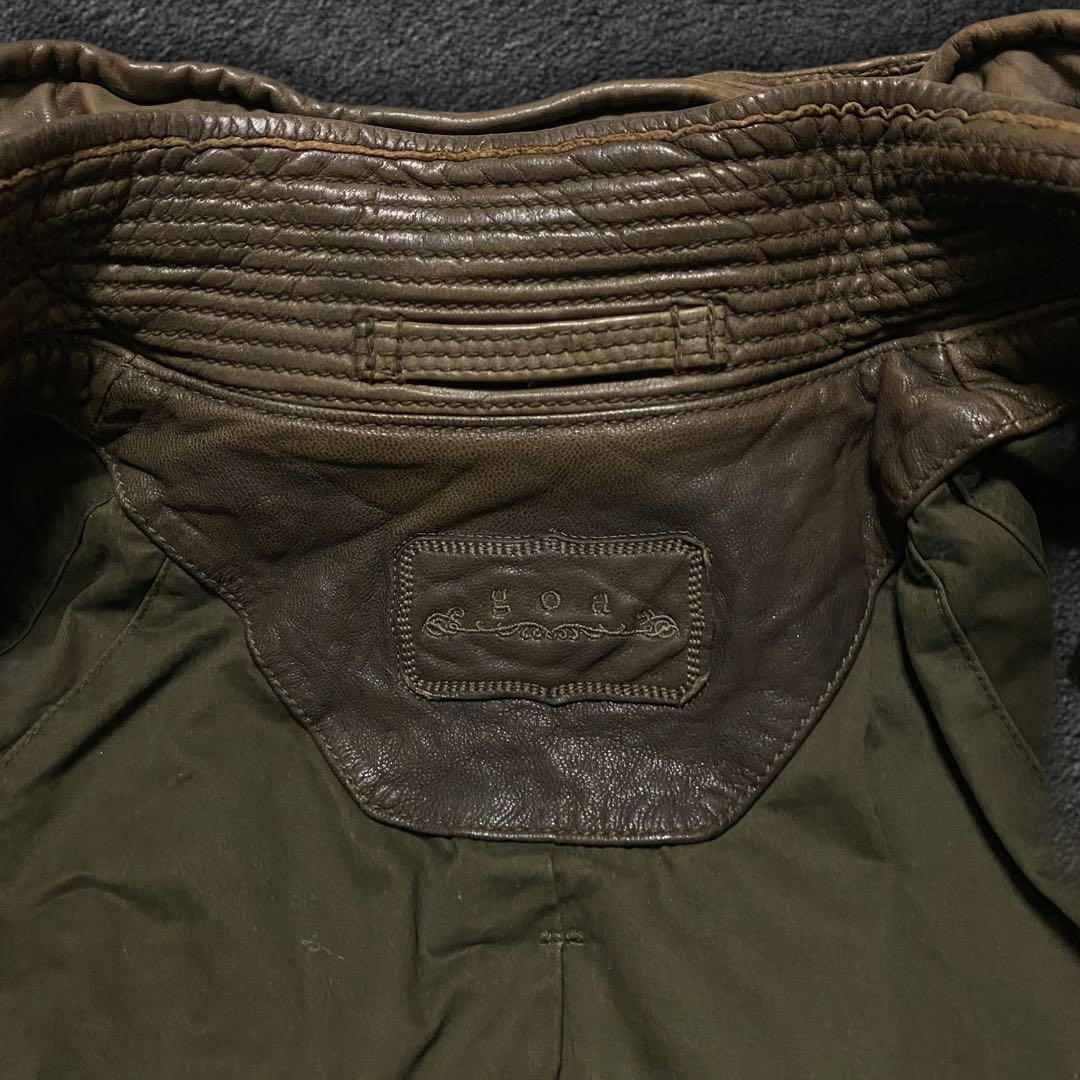 ジャケット・アウター goa Bono big hooded leather jacket