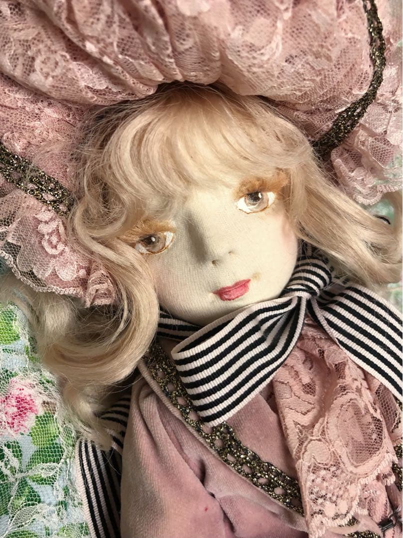 作家様制作　一点もの　創作人形　　布製　抱き人形　ヴィンテージ