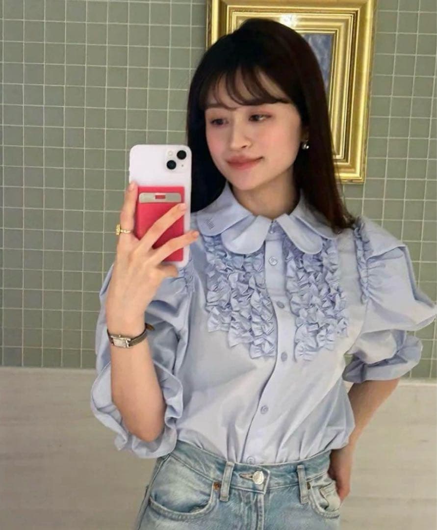 【Bibiy】新品未使用、紙タグ付き、即日発送　CORA PUFF BLOUSE