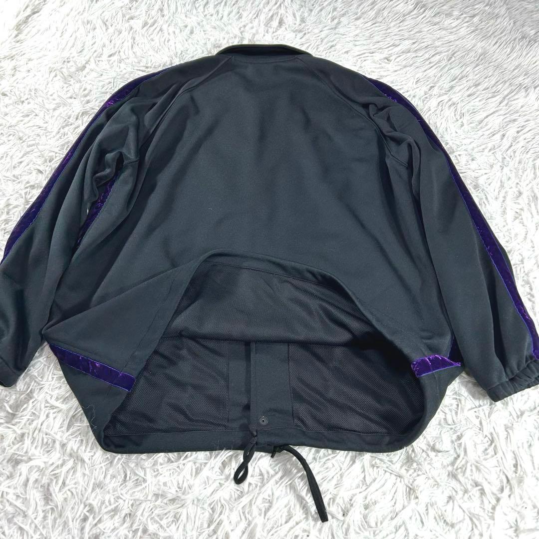 ニードルス✨コーチジャケット　サイドラインベロア　黒　紫　M
