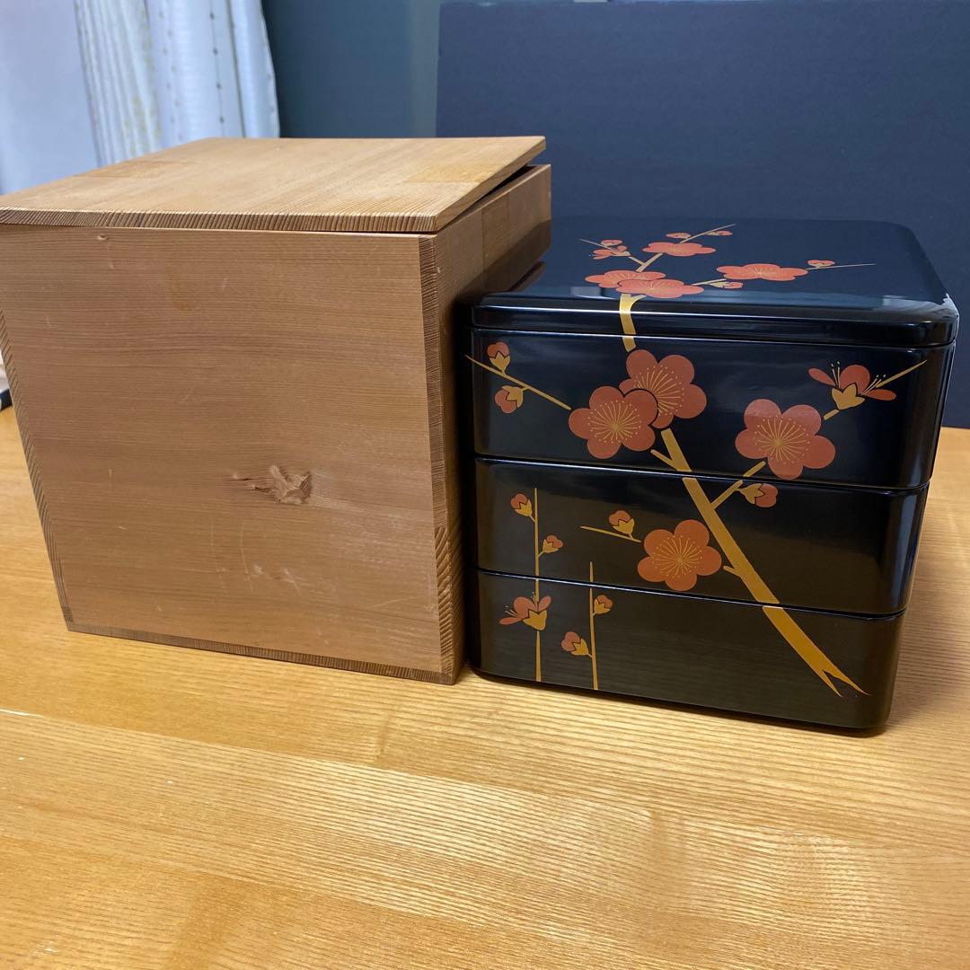 越前塗　重箱　三段