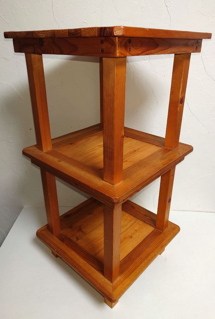 天然木 オープンシェルフ 2段ボックス ウッドラック小物入れ 収納 飾り棚 花台