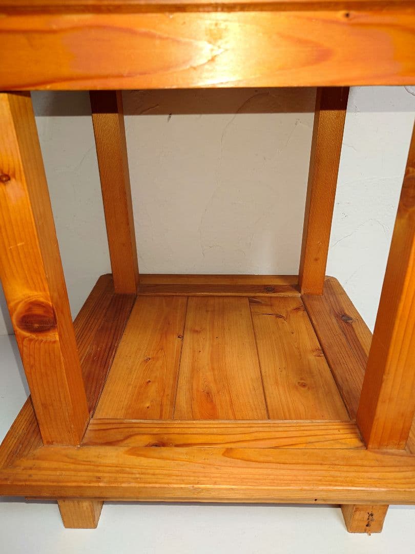 天然木 オープンシェルフ 2段ボックス ウッドラック小物入れ 収納 飾り棚 花台