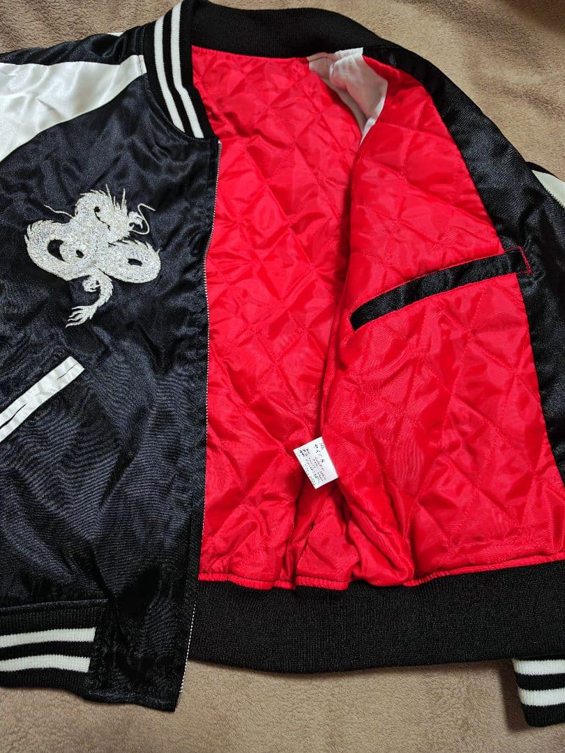 HOSHIHIME 日本限定龍 スカジャン サテン unisex vintage