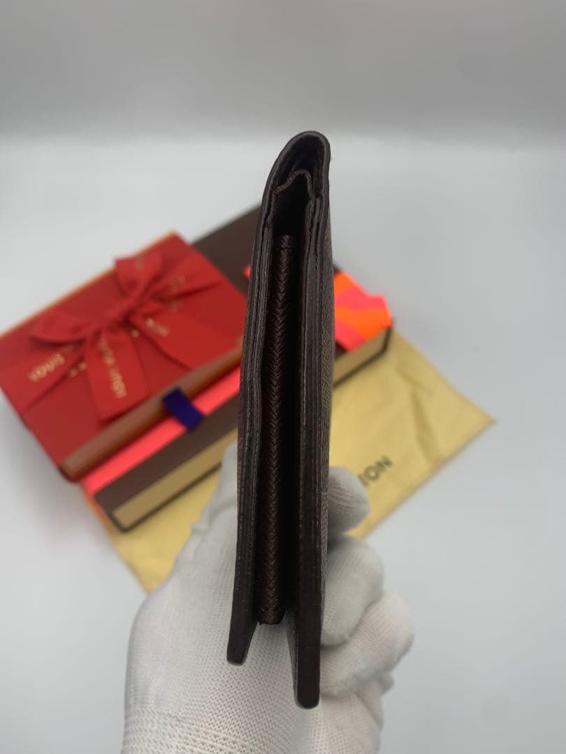 美品】LOUISVUITTON ヴィトン　ダミエ　マルコ　二つ折り財布 P55