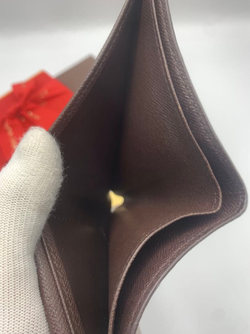 美品】LOUISVUITTON ヴィトン　ダミエ　マルコ　二つ折り財布 P55