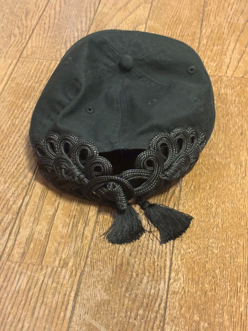 Tanaka Daisuke 黒 編み込みキャップ