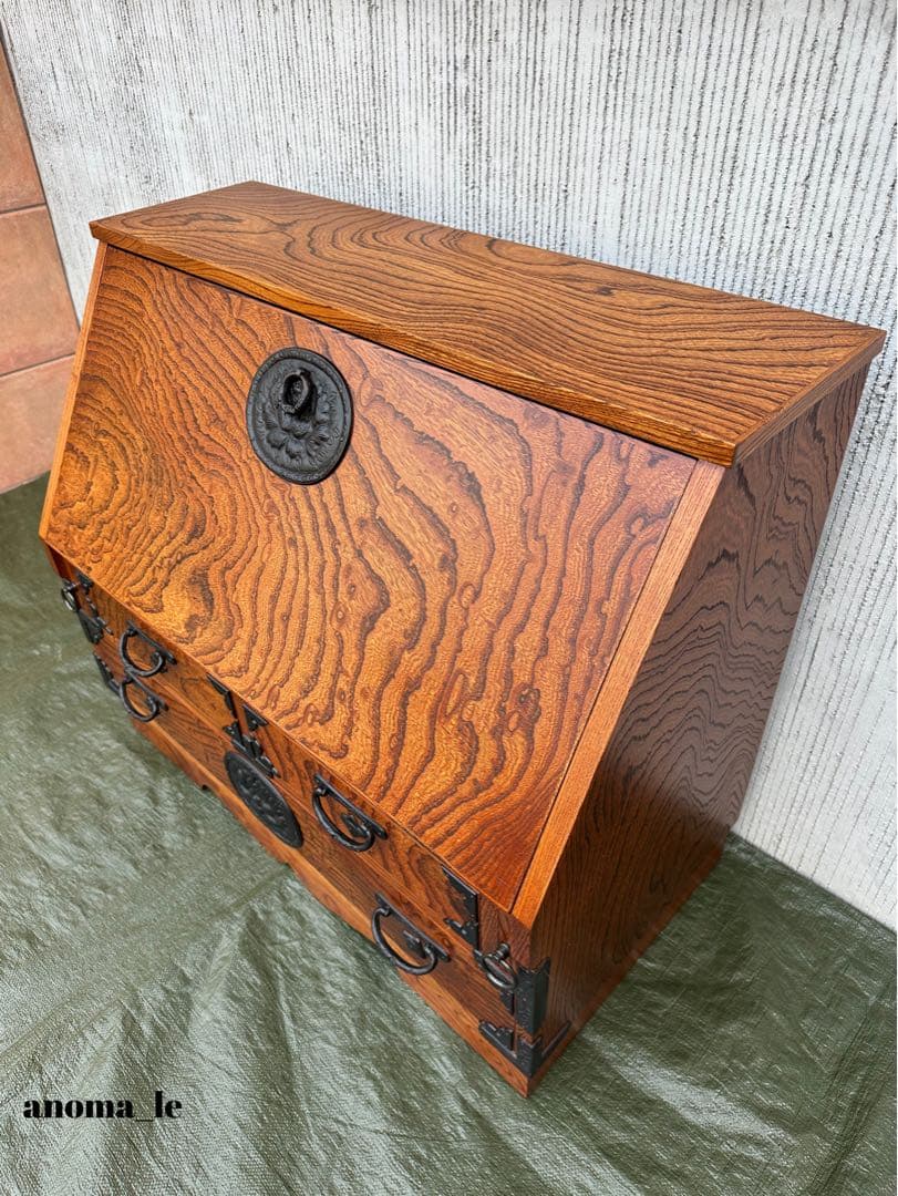 【ライティングビューロー】和家具　民芸家具　文机　収納　昭和レトロヴィンテージ◎