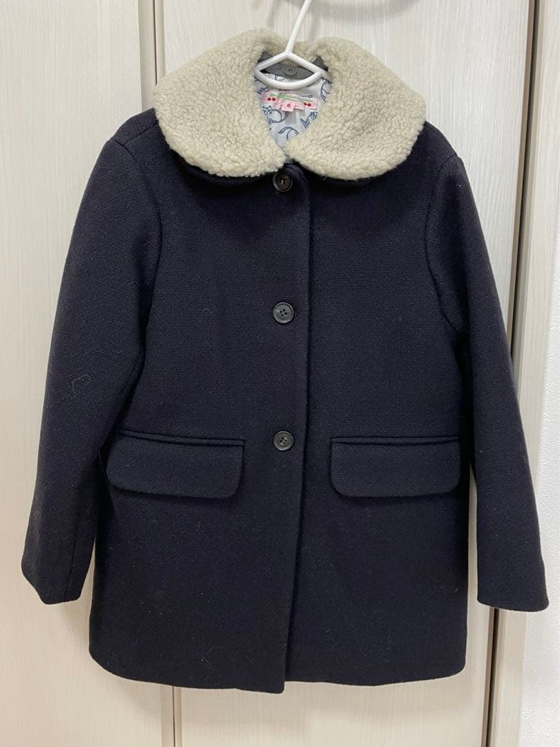 ボンポワン　2018aw ネイビーウールコート6A