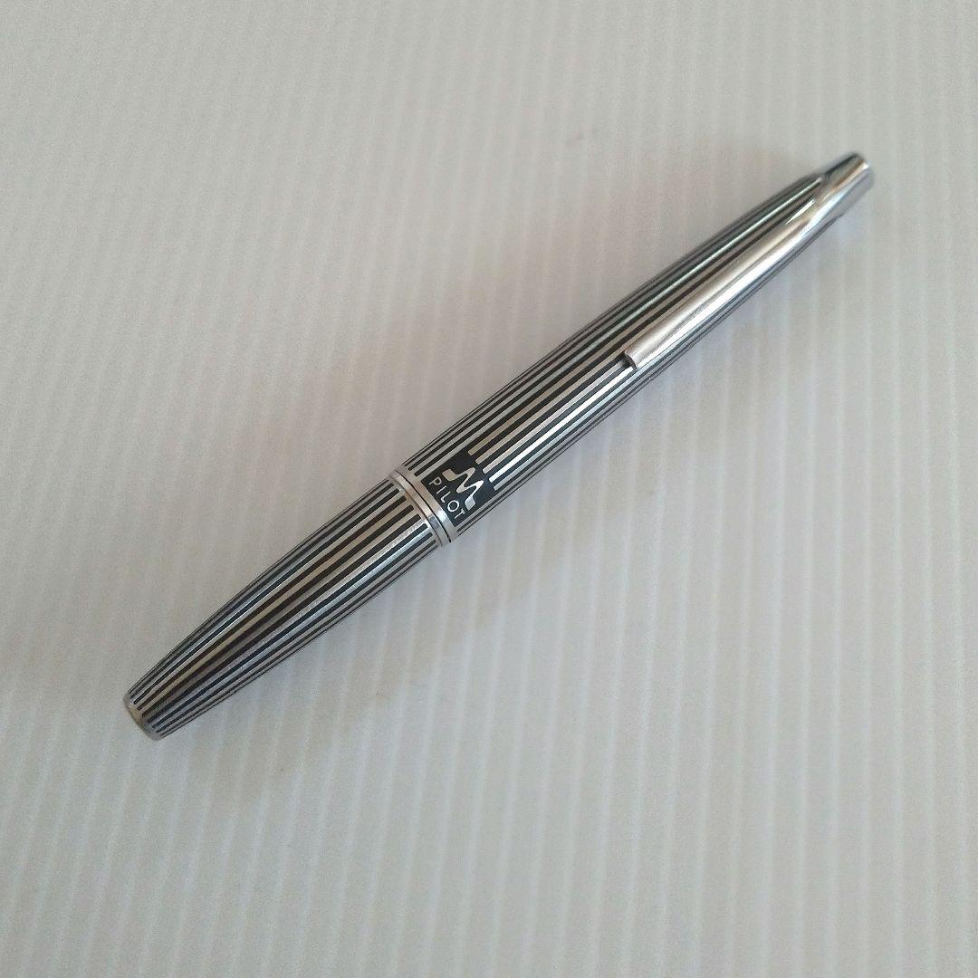 【希少レア】パイロット万年筆　ミュー　μ　ストライプ格子柄