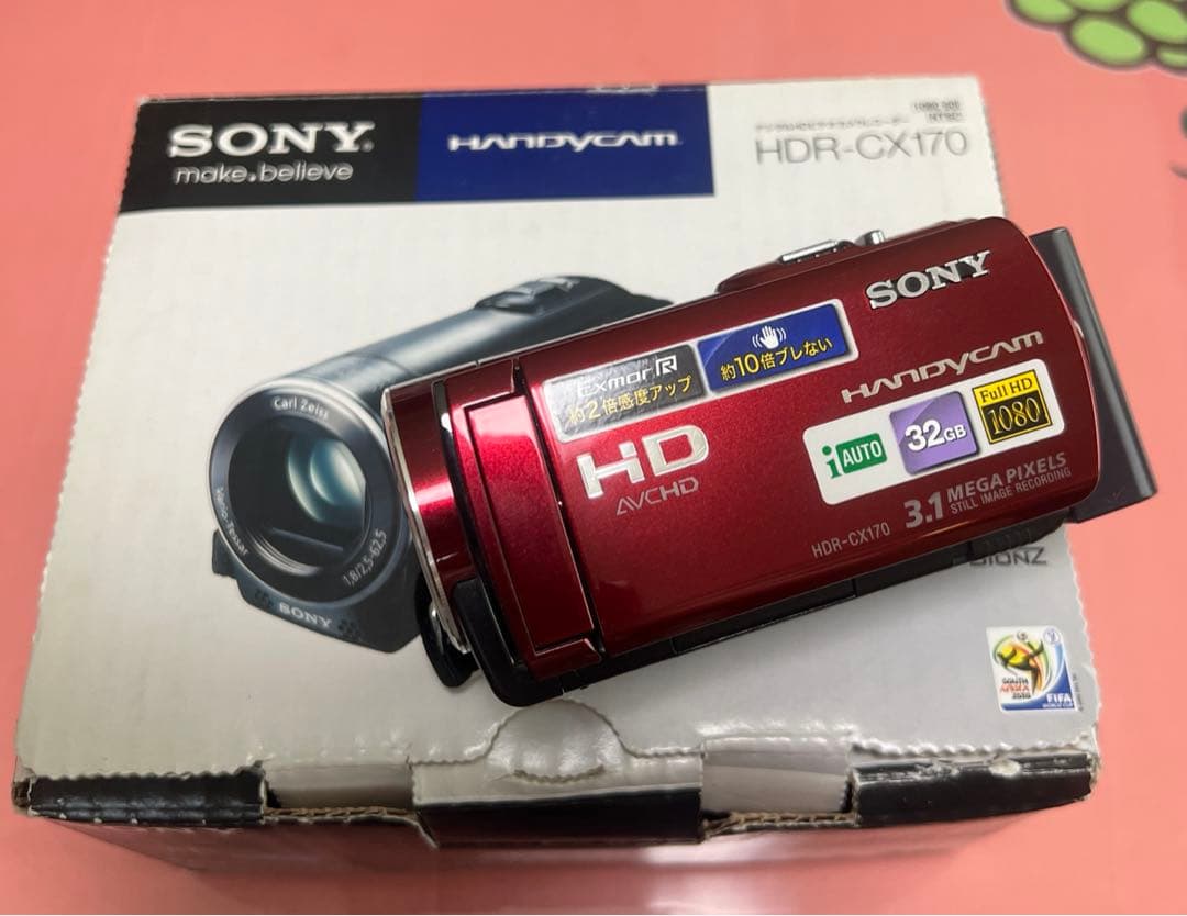 SONY ビデオカメラ ハンディカム HDR-CX170 レッド
