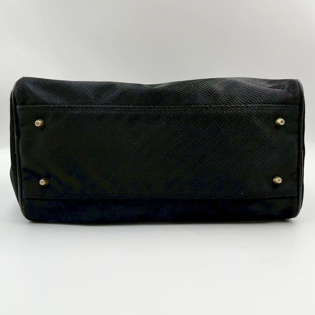 良品　ヴィンテージ バレンシアガ　ナイロンボストンバッグ　ブラック BBロゴ