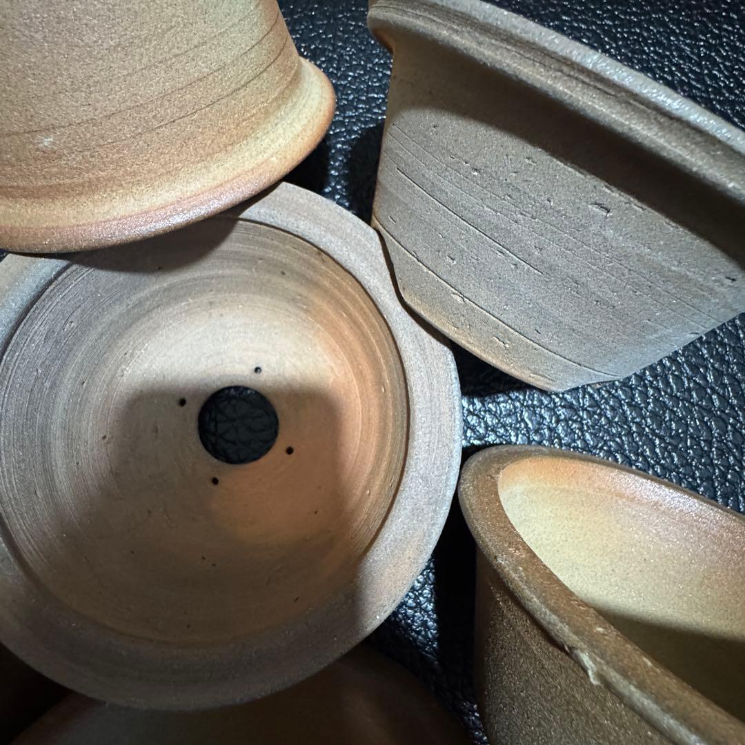 唐津焼 植木鉢 盆栽鉢 10鉢 焼き締め