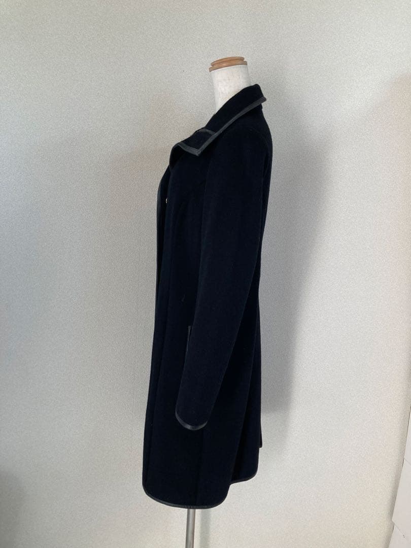 EPOCA エポカウール毛アンゴラコート美品希少ロング丈 M金ボタンポケット