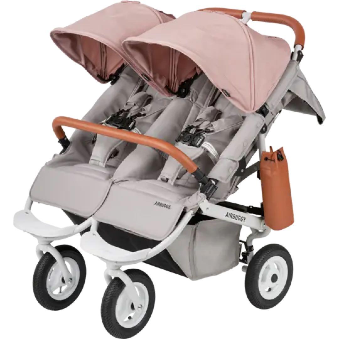 値下げ【美品】AIRBUGGY エアバギー　ココダブルベビーカー ピンク
