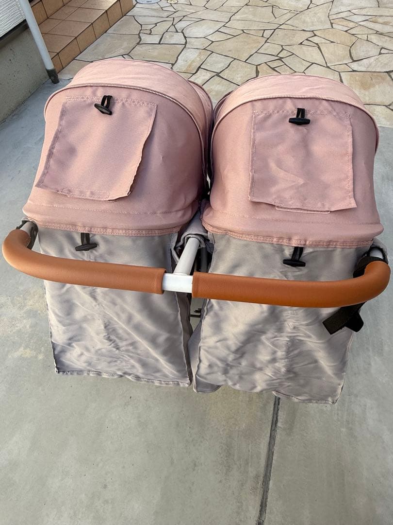 値下げ【美品】AIRBUGGY エアバギー　ココダブルベビーカー ピンク