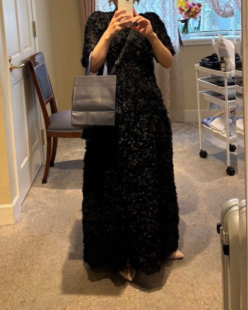 PERNA フラワーオーガンワンピース オケージョンドレス