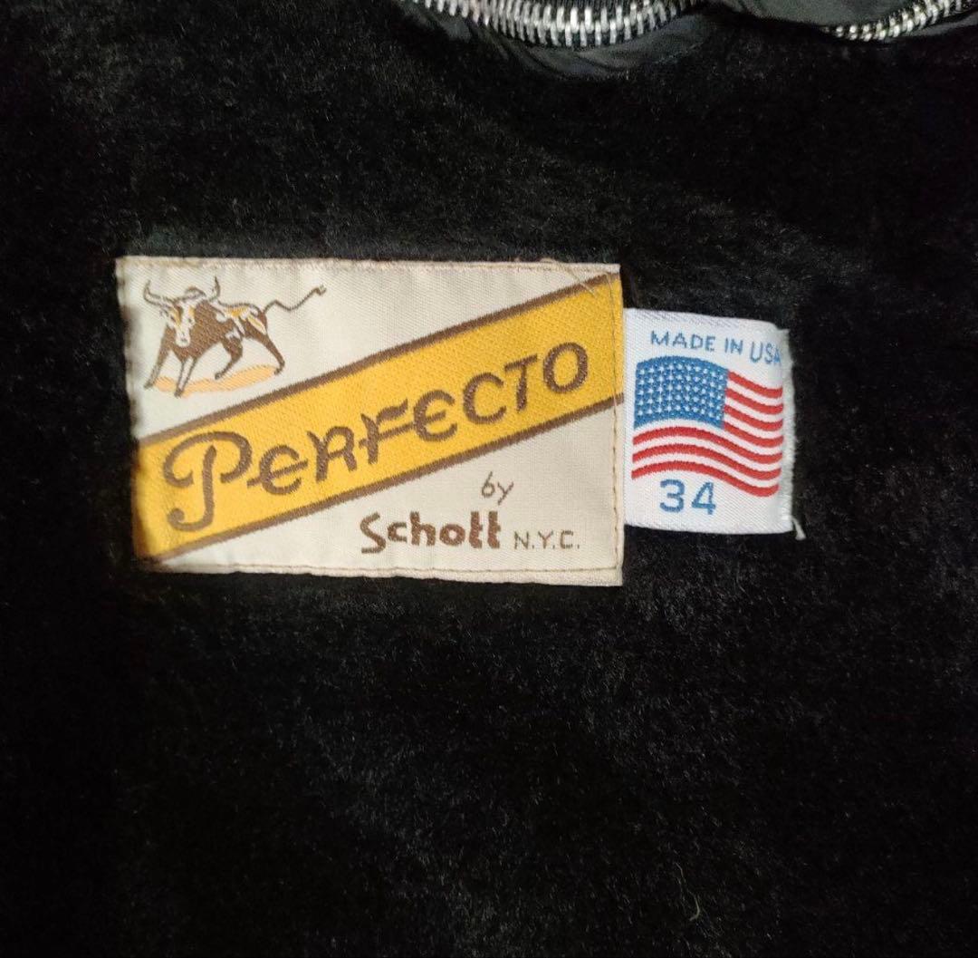 美品　人気 Schott　641 牛タグ　３４ ヘビーステアハイド　ライダース