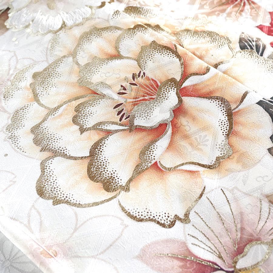 専用　ご予約　振袖セット　オーダー仕立て　白地　刺繍　金彩加工　成人式