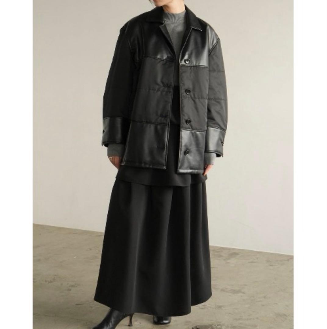 CLANE クラネ　LEATHER SWITCHING OVER JACKET